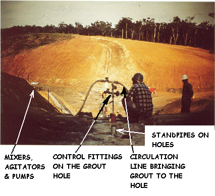 photo of layout at deep ck dam